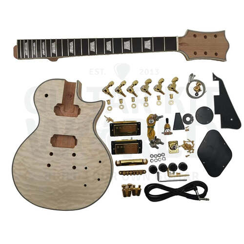 Single-cutaway set-neck electric guitar kit, unassembled