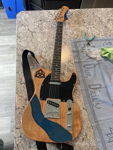 Jason's finished epoxy DIY guitar