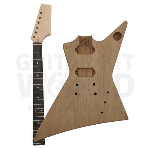 Angular solid-body electric guitar kit, unassembled