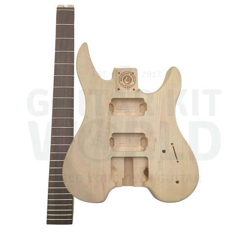 Headless electric guitar kit, unassembled
