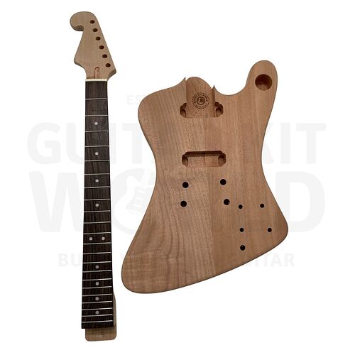 Reverse-body offset electric guitar kit, unassembled