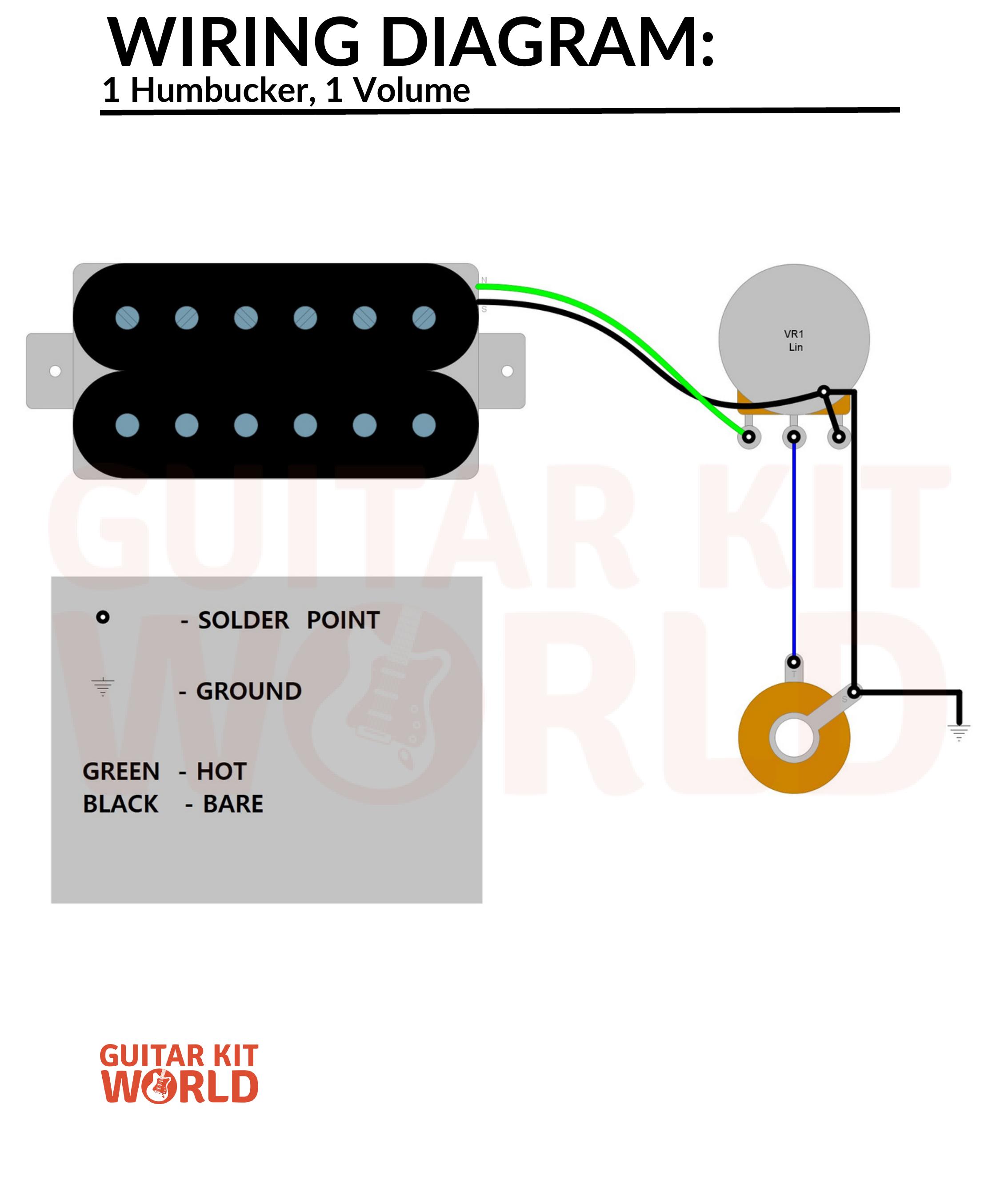 1 Humbucker wiring diagram
