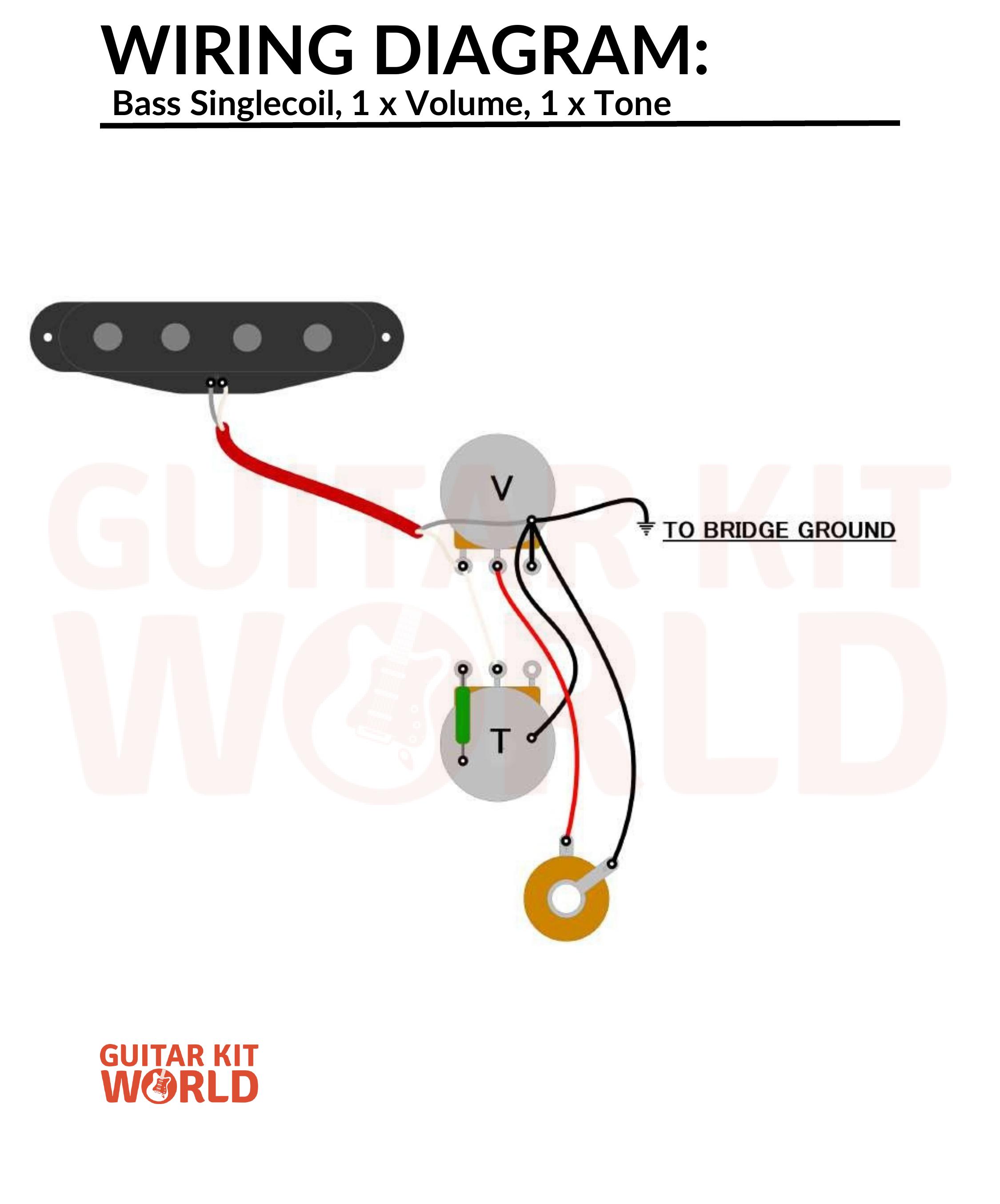 Bass Single-Coil Pickup wiring diagram